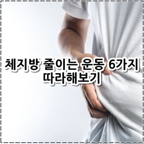 체지방 줄이는 운동 6가지 정리