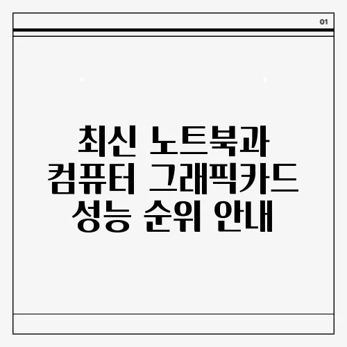 최신 노트북과 컴퓨터 그래픽카드 성능 순위 안내