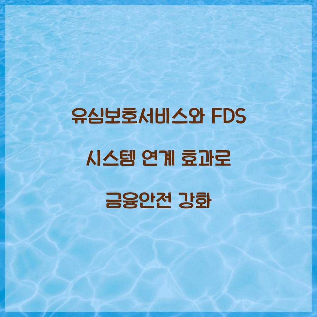 유심보호서비스와 FDS 시스템의 연계 효과