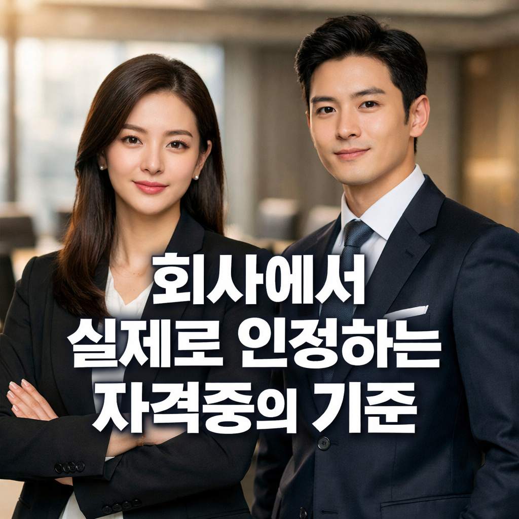 회사에서 실제로 인정하는 자격증 기준, 써먹어 보니 이렇게 갈리더라