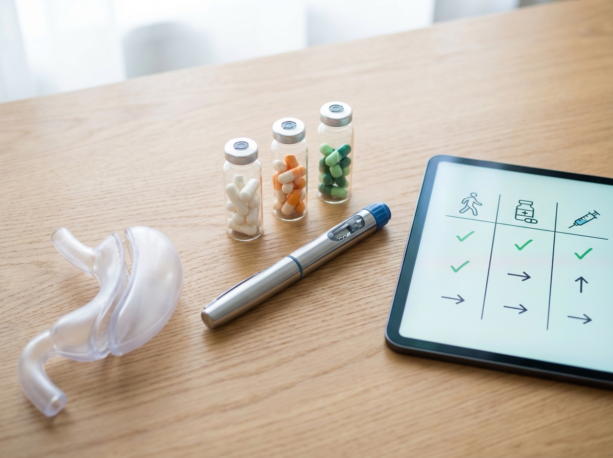 비만 수술 및 약제 관련 의료 용품 비교