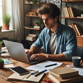 글 작성하는 모습