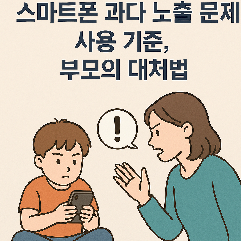 스마트폰 과다 노출 문제, 사용 기준, 부모의 대처법