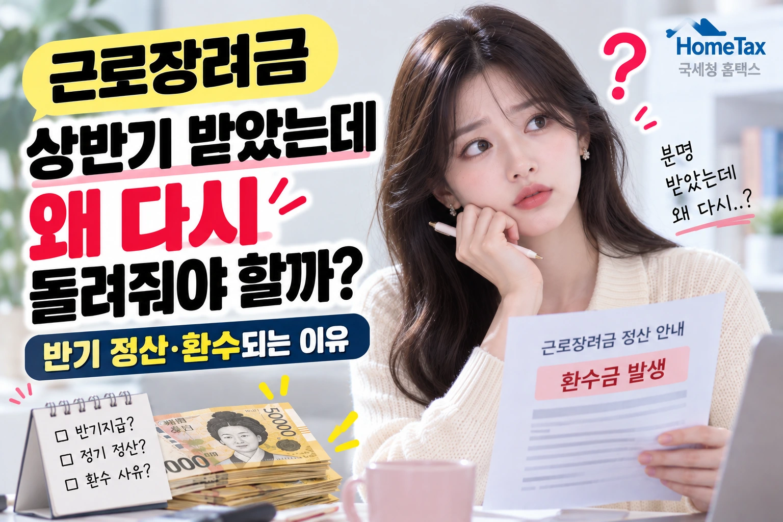 근로장려금 반기 신청했는데 왜 정기신청으로 바뀌었을까? 사업소득 있으면 확인하세요