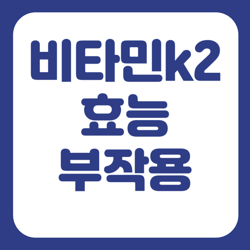 비타민k2 효능 음식