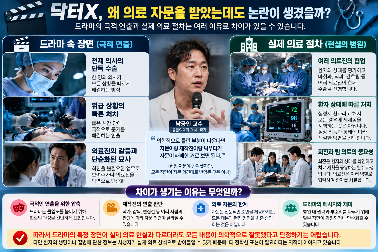 닥터X 의료 자문과 제작진의 연출 판단 차이