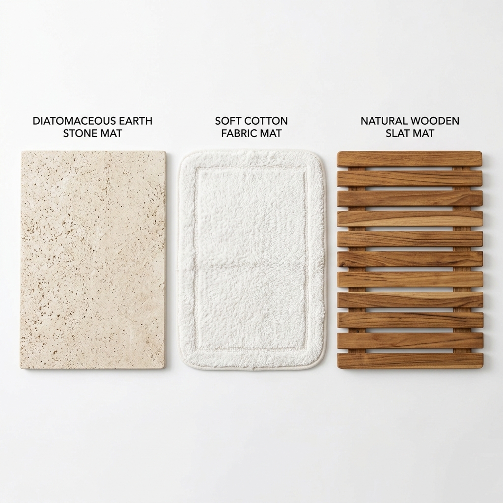 욕실발판 고르는법 소재 종류 비교