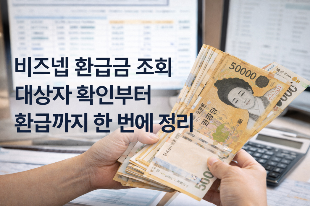사업자 주목! 비즈넵 조회 방법 대상자 환급금 100% 받는 법 총정리