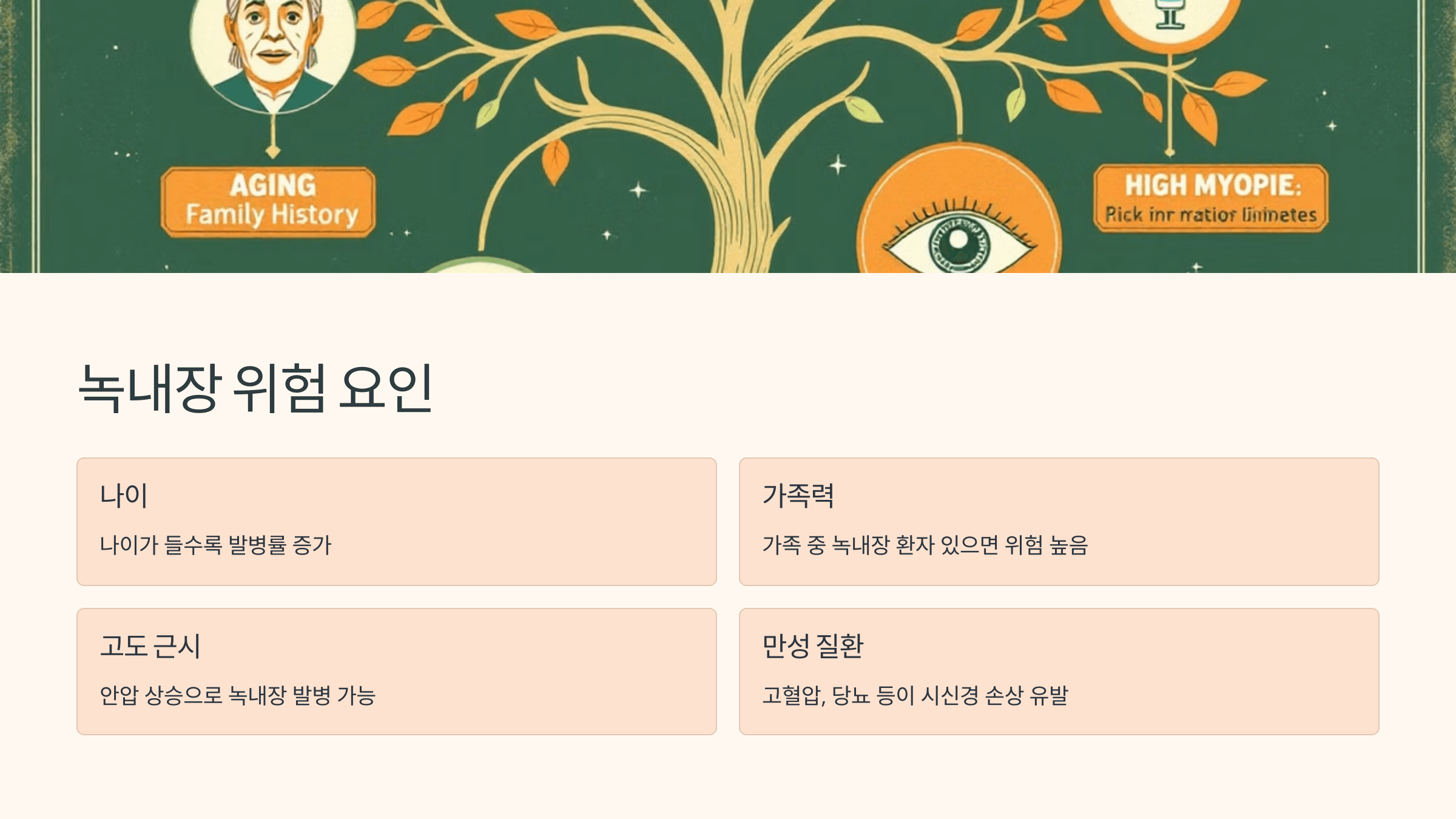 녹내장과 관련된 사진입니다.