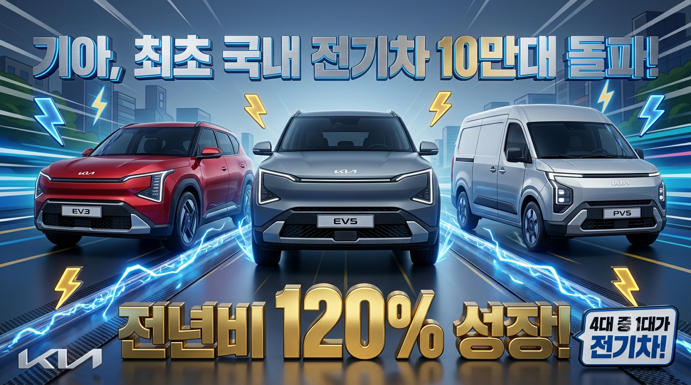 기아, 최초 국내 전기차 10만대 돌파