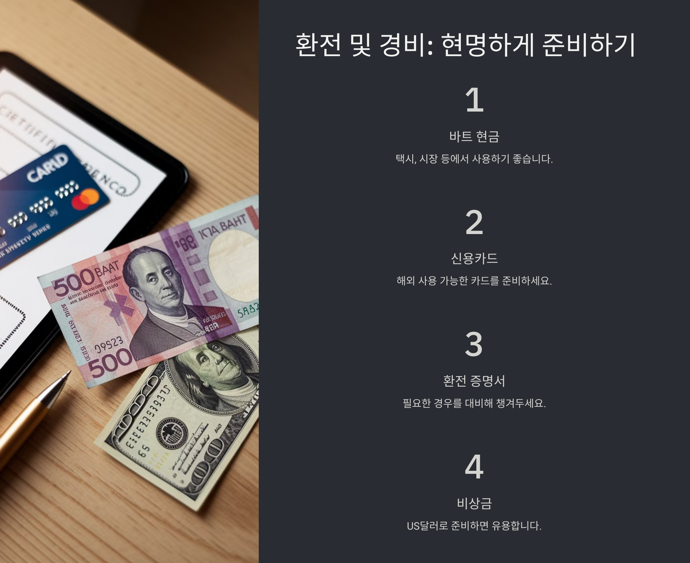 태국 여행 준비물 체크리스트