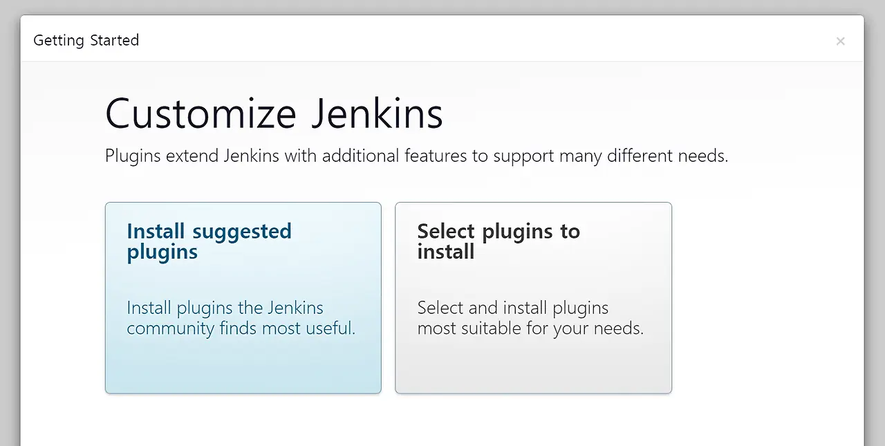 Jenkins 설치, 초기 플러그인 설정
