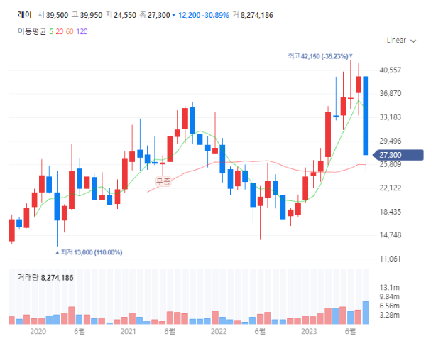 고령화저출산관련주대장주_레이