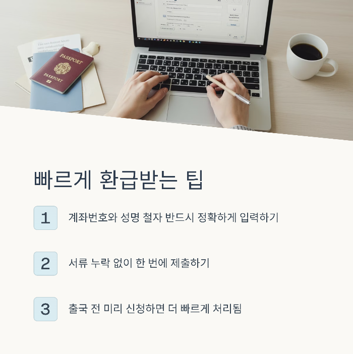 출국납부금 환급 기간