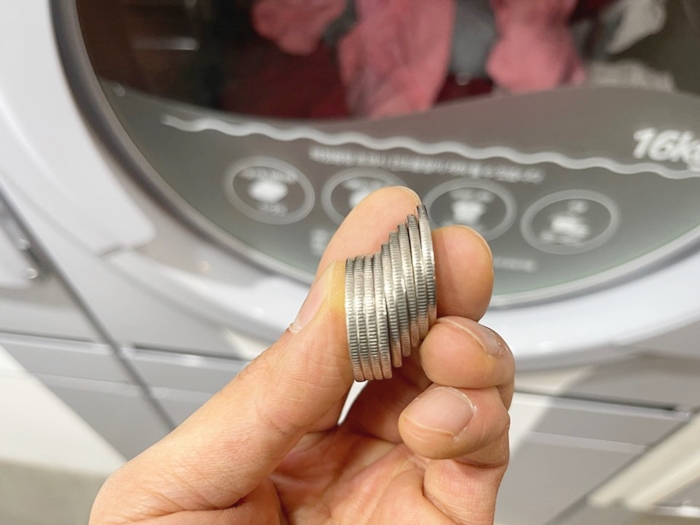 셀프빨래방-건조기-500원동전