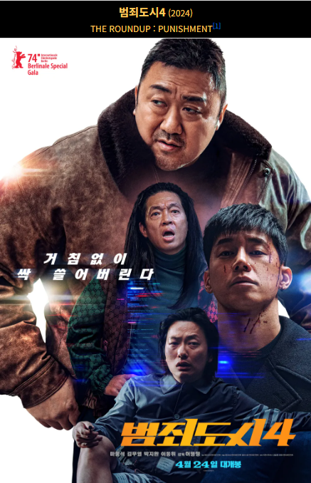 범죄의 도시(2024) 영화 포스터 사진