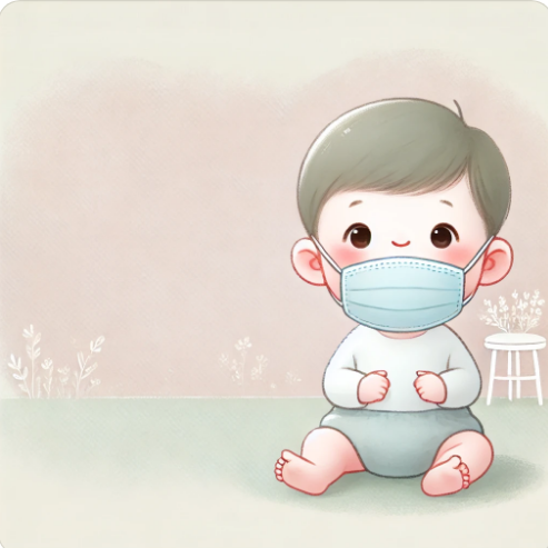 아기 마스크 착용