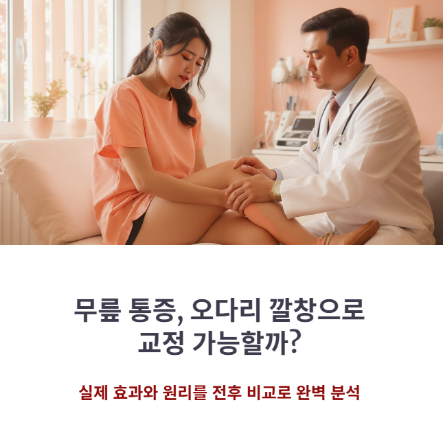 오다리 깔창, 무릎 통증 완화와 다리 교정 효과 전/후 비교