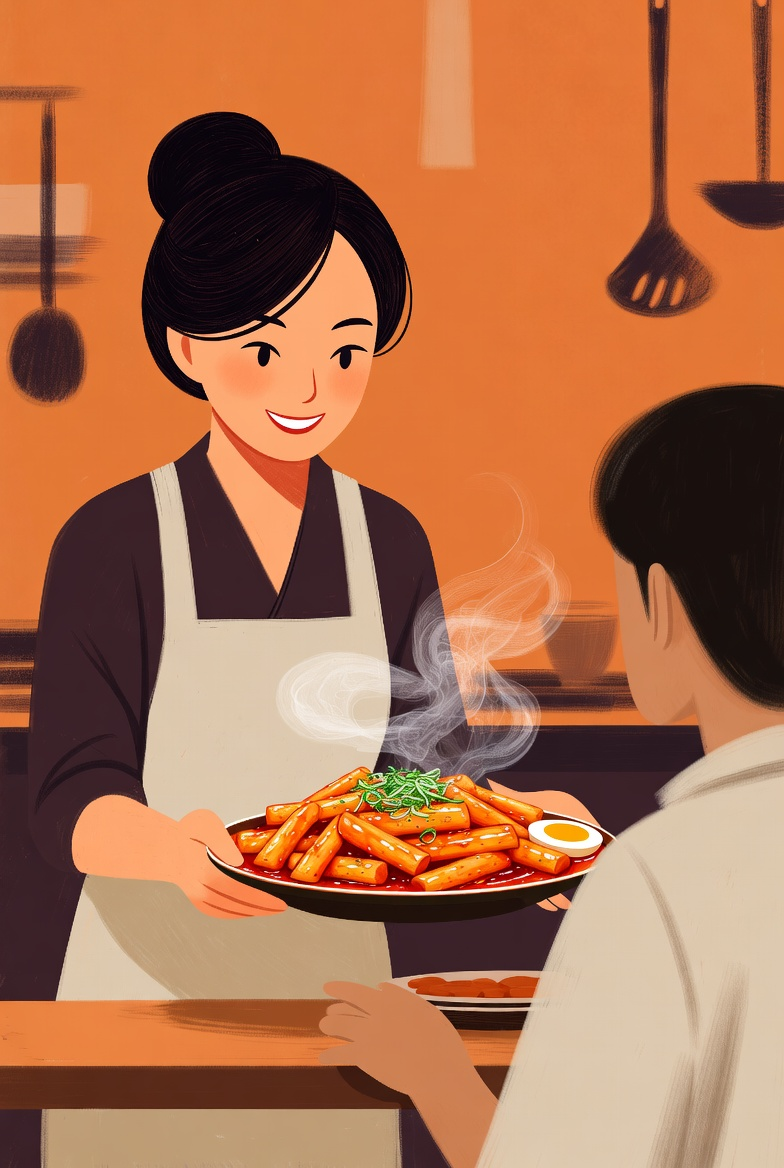 분식집에서 특별 메뉴를 제공하는 모습 – 차별화서비스 고객만족 생활속경영전략