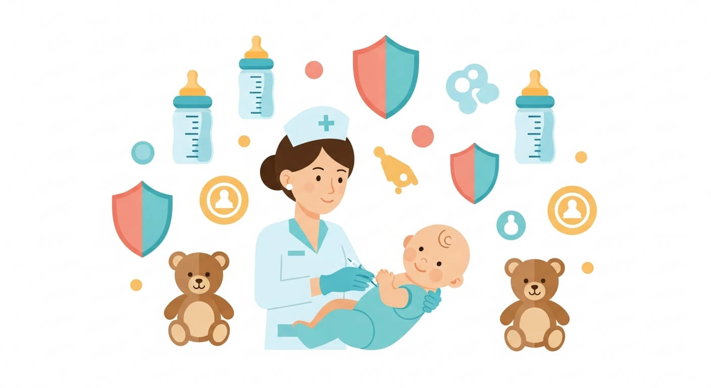 영유아 및 아동기 예방접종 일정 (출생~만 6세)