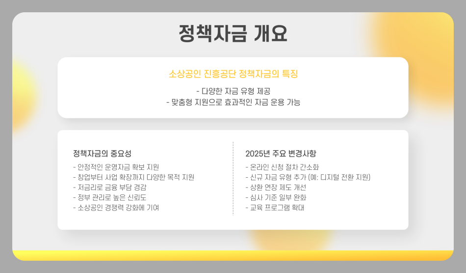 소상공인 진흥공단 정책자금 종류 홈페이지 신청 방법 완전 정리 (2025년 기준)