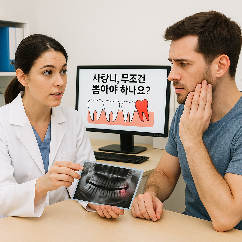 사랑니 발치 상담 장면