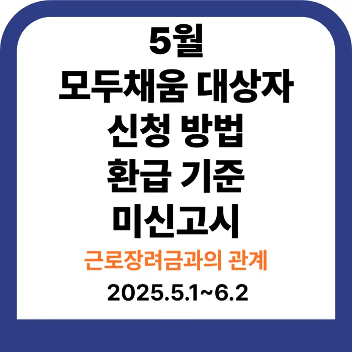 모두채움 대상자와 신청 방법, 미신고시 근로장려금과의 관계