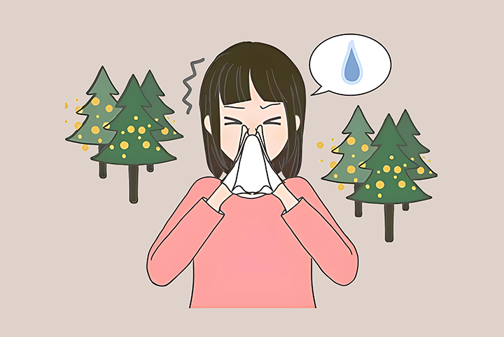 알레르기-반응을-보이는-여성