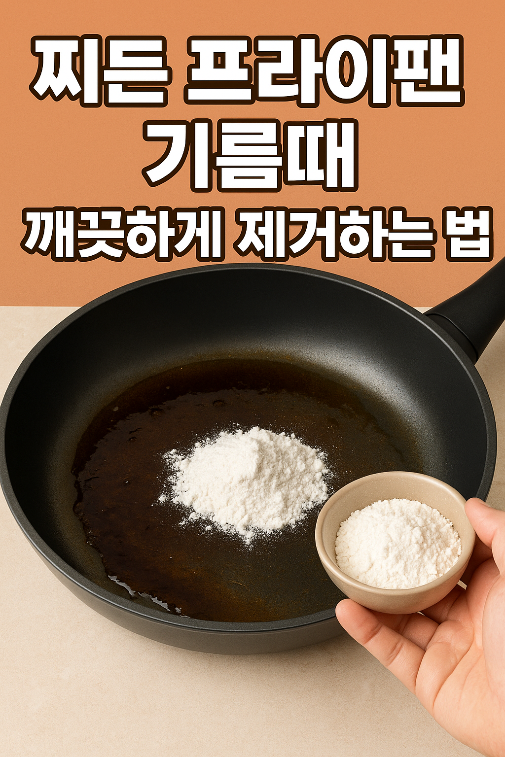 밀가루 한 줌으로 깨끗하게 제거하는 법