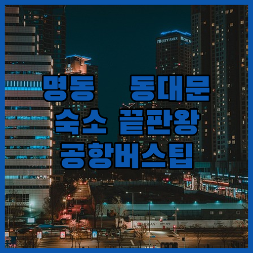 동대문 명동 숙소 추천 실제 투숙 후..