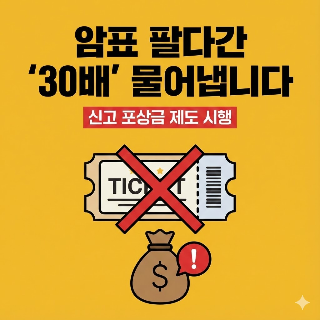 암표 전쟁 선포와 공연 및 스포츠 경기 부정 거래 처벌 강화 방안