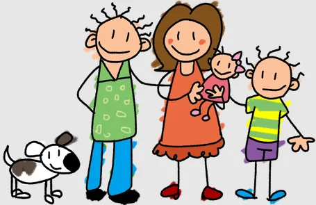 반려동물 (강아지)을 키우는 가족