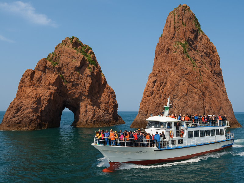 홍도 숨은 명소 해식동굴과 유람선