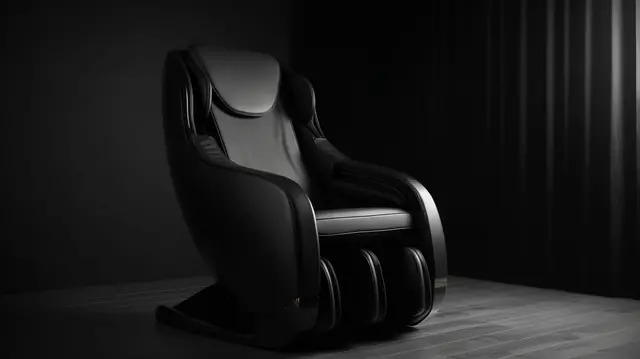 검정색 색상의 안마의자