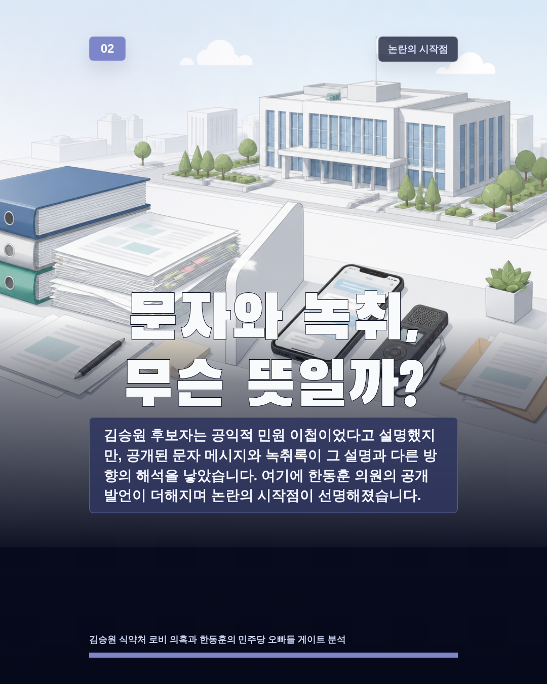 문자와 녹취, 무슨 뜻일까?