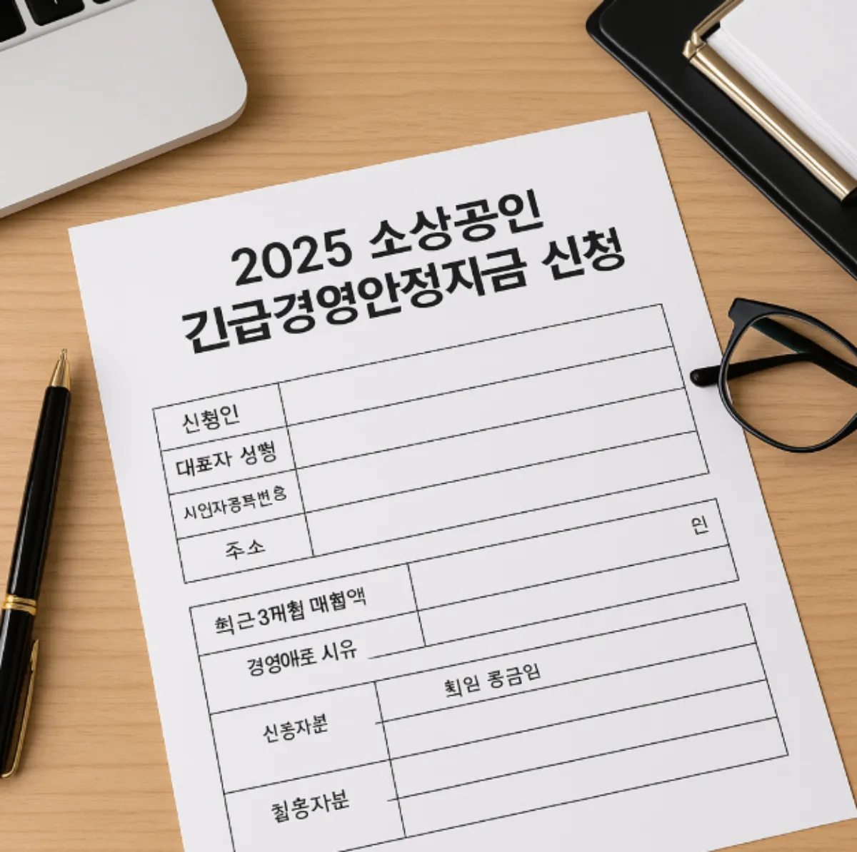 긴급경영안정자금 신청서류