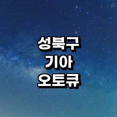 서울 성북구 기아 오토큐