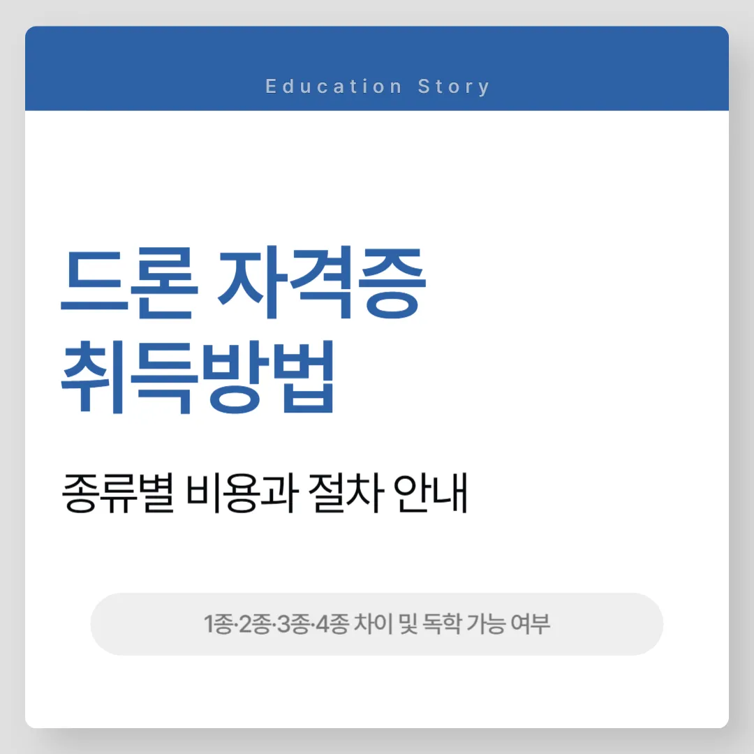 드론 자격증 취득방법