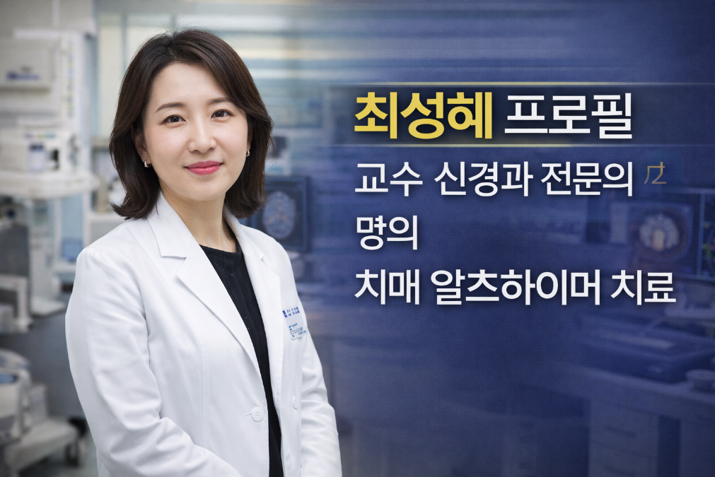 치매 알츠하이머 명의 최성혜 교수의 치매 치료, 이것만 알면 끝