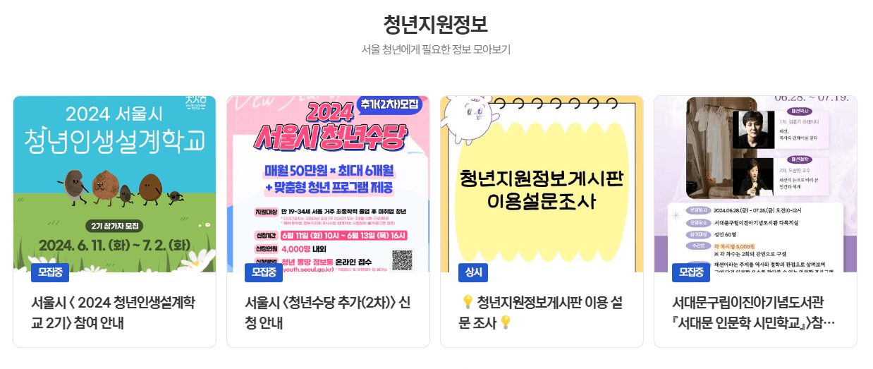 청년몽땅정책