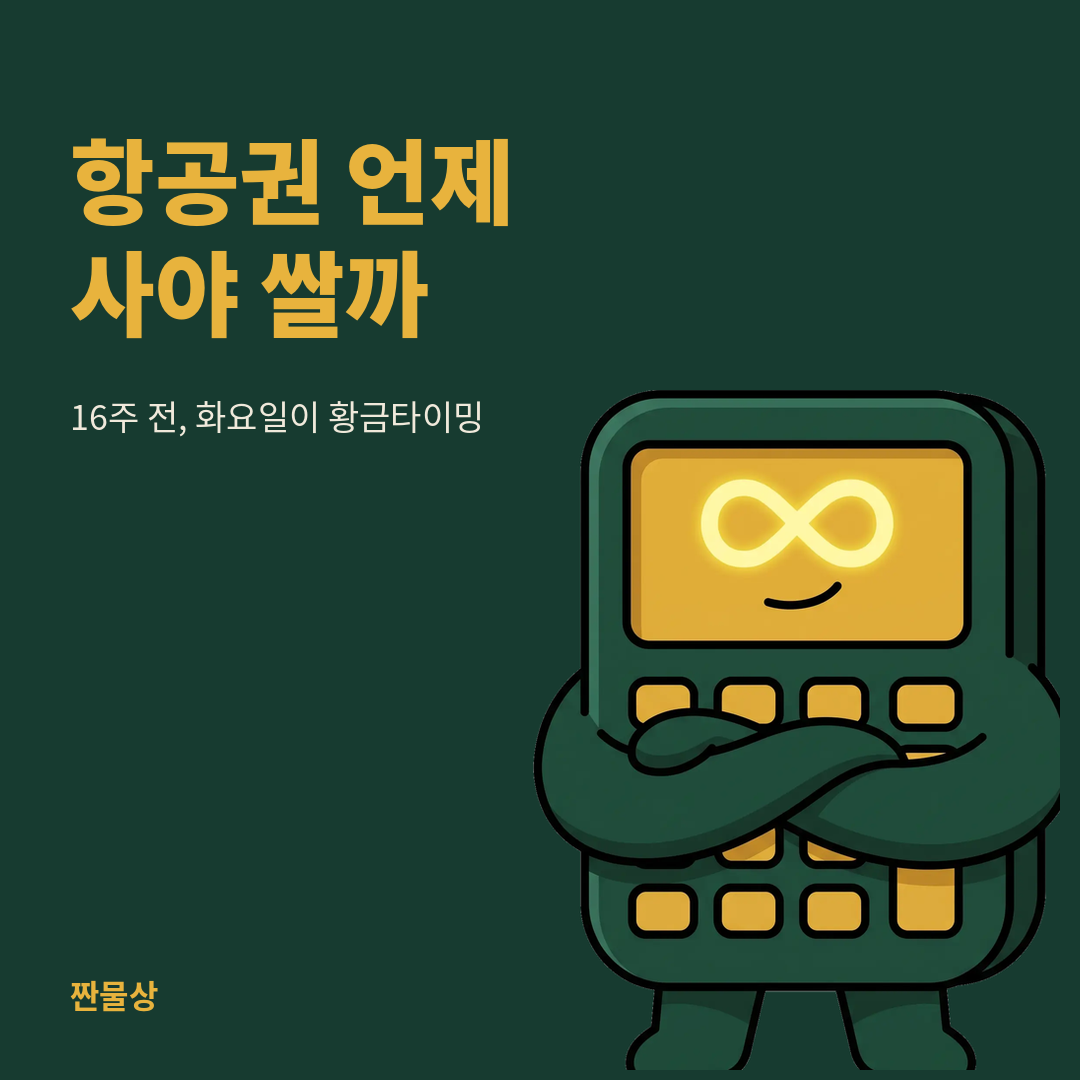 항공권 예매시기 16주 화요일
