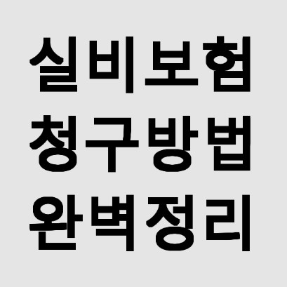 실비보험청구방법
