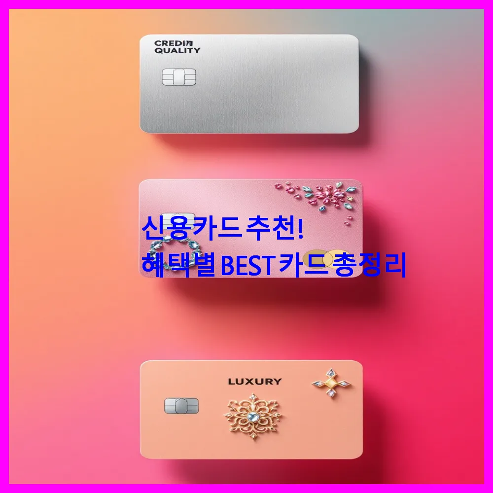 2025년 신용카드 추천!