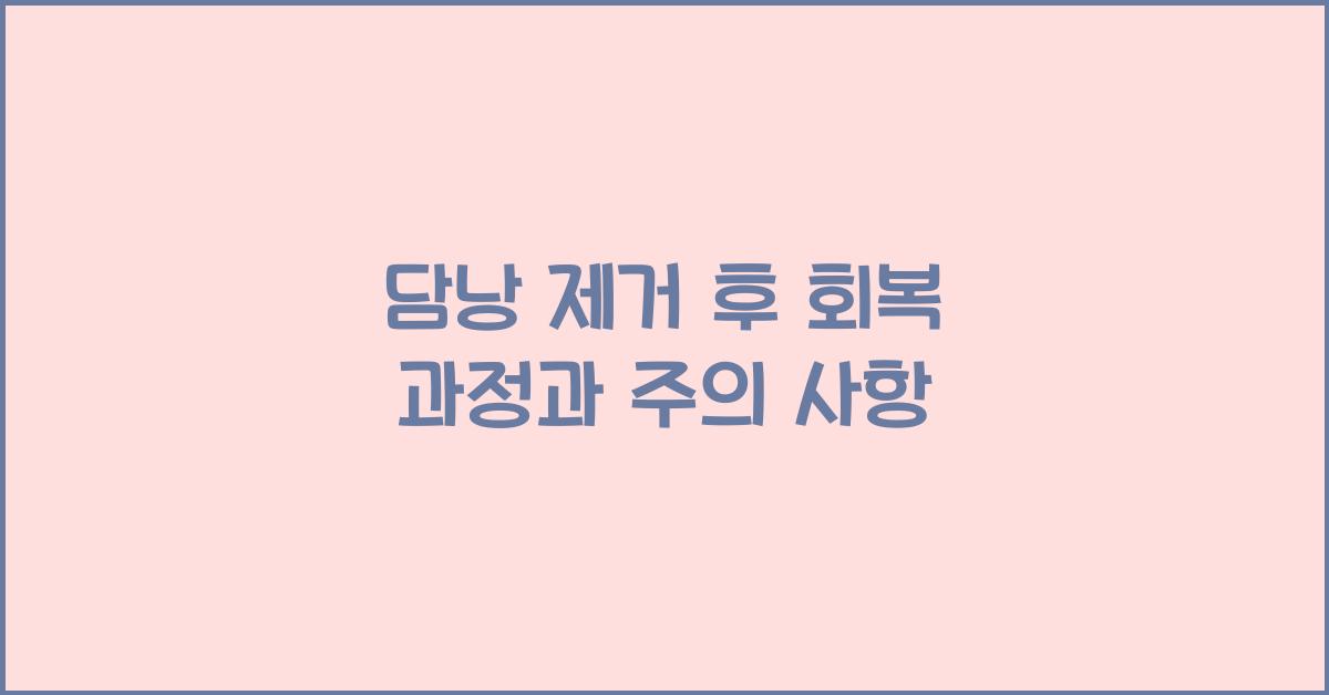 담낭 제거