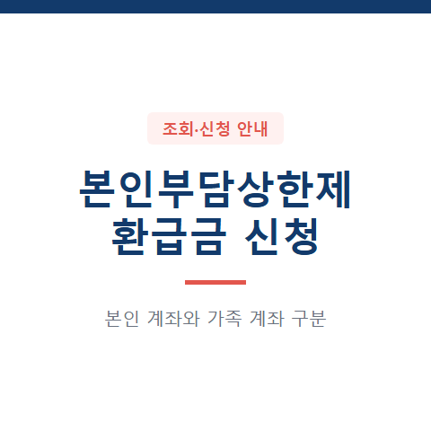 2026 본인부담상한제 환급금 신청하기, 가족 계좌·서류 확인