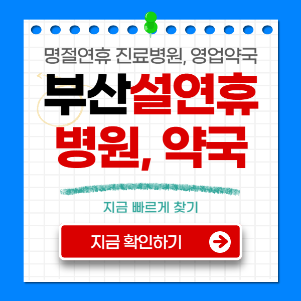 부산 설연휴 병원