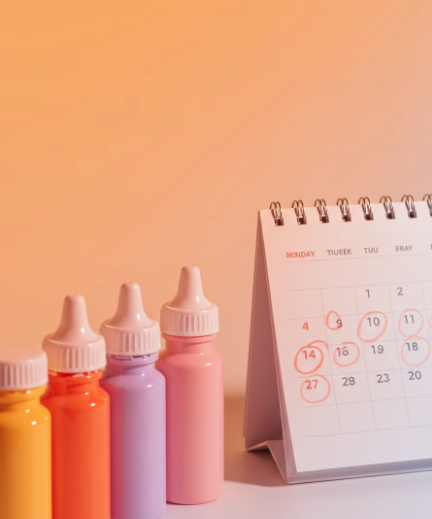 식후복용을 나타내는 달력사진