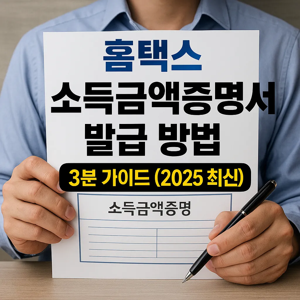 홈택스 소득금액증명서