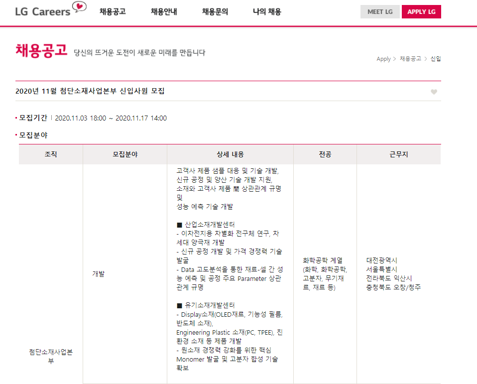 LG화학 채용
