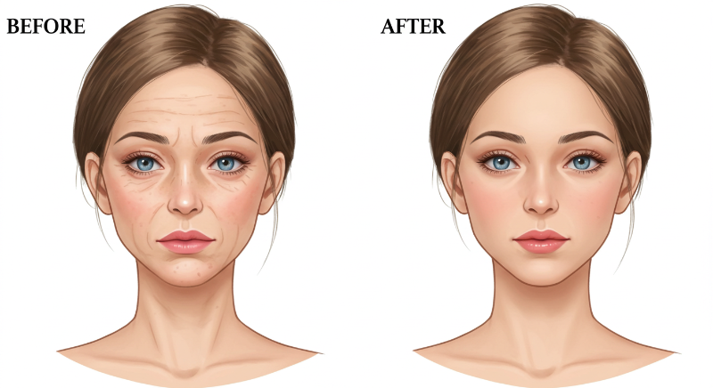 피부 수분 및 유분 감소